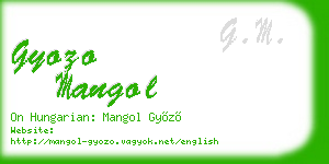 gyozo mangol business card