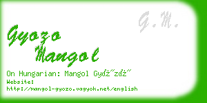 gyozo mangol business card